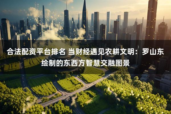 合法配资平台排名 当财经遇见农耕文明：罗山东绘制的东西方智慧交融图景